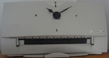 Peinture intitulée "Reloj impresora" par Mi-Guel, Œuvre d'art originale