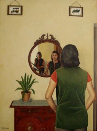 Pintura titulada "Autorretrato imposi…" por Mi-Guel, Obra de arte original