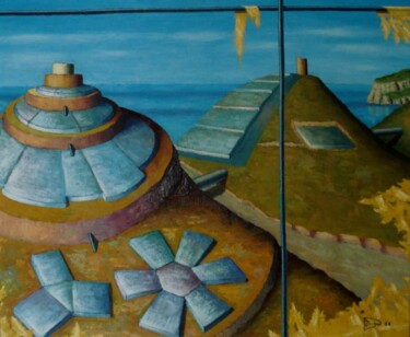 Painting titled "Invernaderos" by Mi-Guel, Original Artwork