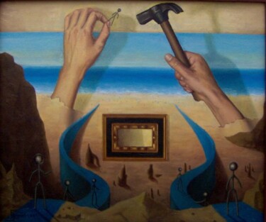 Painting titled "Un día de playa" by Mi-Guel, Original Artwork