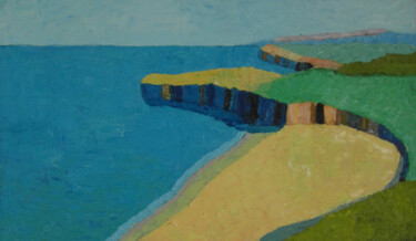 Painting titled "Plage d´Andrin II" by Mi-Guel, Original Artwork