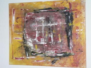 Peinture intitulée "grand rouge" par Mi, Œuvre d'art originale, Huile
