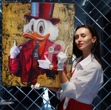 Pittura intitolato "Mr. Red Scrooge" da Mi6el_art, Opera d'arte originale, Acrilico