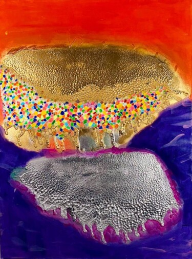 Schilderij getiteld "Continent elephant" door Mia Djordj, Origineel Kunstwerk, Acryl