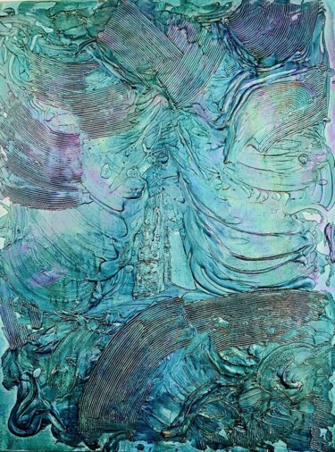 Malerei mit dem Titel "OCEAN PARADISE" von Mia Djordj, Original-Kunstwerk, Gips