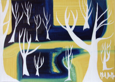 Картина под названием "BOISBLANC" - Mia Doma, Подлинное произведение искусства, Масло Установлен на Деревянная рама для носи…