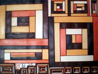 Painting titled "70'" by Mia Doma, Original Artwork, Oil