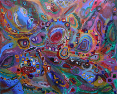 Summer time Pintura intitulada "Summer time" por Mia Hunter, Obras de arte originais, Acrílico
