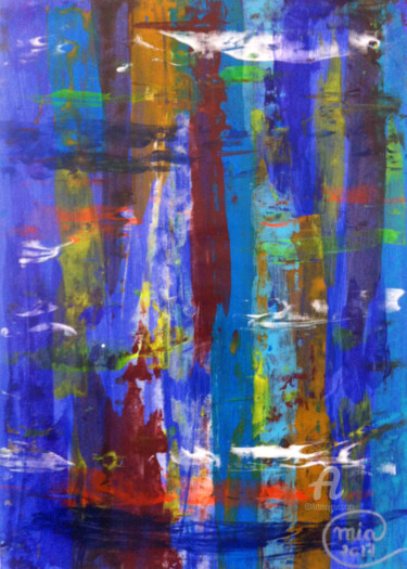 Pittura intitolato "Abstract Painting C…" da Mia Phlor, Opera d'arte originale, Acrilico