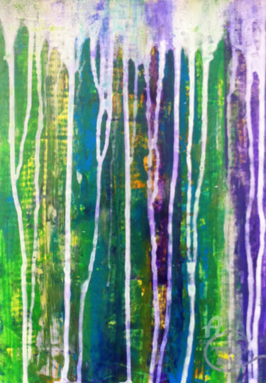 Картина под названием "Abstract Painting C…" - Mia Phlor, Подлинное произведение искусства, Акрил