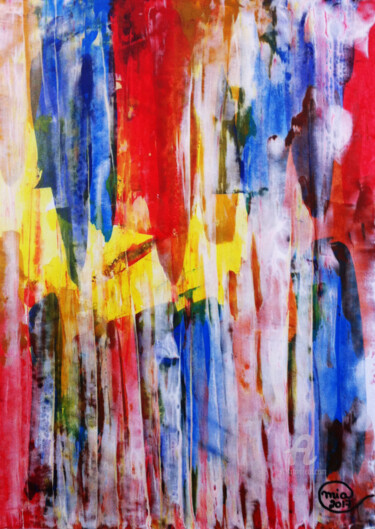 Pintura intitulada "Abstract Contempora…" por Mia Phlor, Obras de arte originais, Acrílico