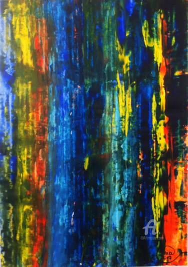 Painting titled "Abstract Contempora…" by Mia Phlor, Original Artwork, Acrylic