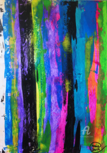 Картина под названием "Abstract Painting F…" - Mia Phlor, Подлинное произведение искусства, Акрил