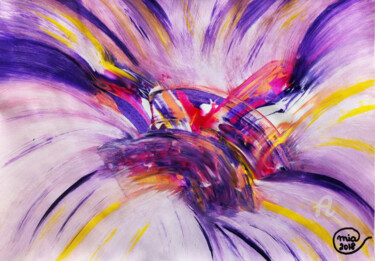 Картина под названием "Original Abstract A…" - Mia Phlor, Подлинное произведение искусства, Акрил