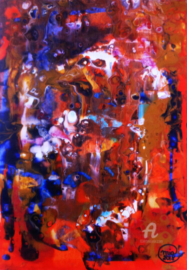 Peinture intitulée "Original Abstract A…" par Mia Phlor, Œuvre d'art originale, Acrylique