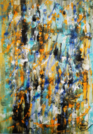 Painting titled "Original Abstract A…" by Mia Phlor, Original Artwork, Acrylic