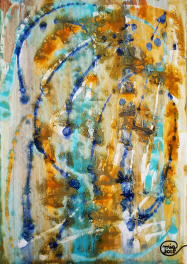 Malarstwo zatytułowany „Original Abstract A…” autorstwa Mia Phlor, Oryginalna praca, Akryl