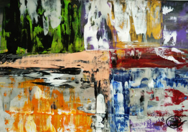 Pittura intitolato "Original Abstract A…" da Mia Phlor, Opera d'arte originale, Acrilico