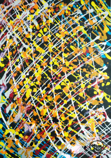 Malarstwo zatytułowany „New! Pollock Inspir…” autorstwa Mia Phlor, Oryginalna praca, Akryl