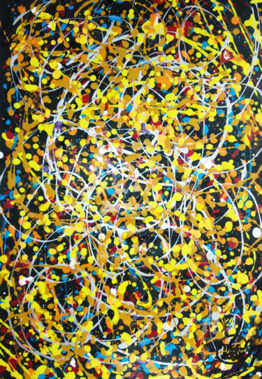 Malarstwo zatytułowany „New! Pollock Inspir…” autorstwa Mia Phlor, Oryginalna praca, Akryl