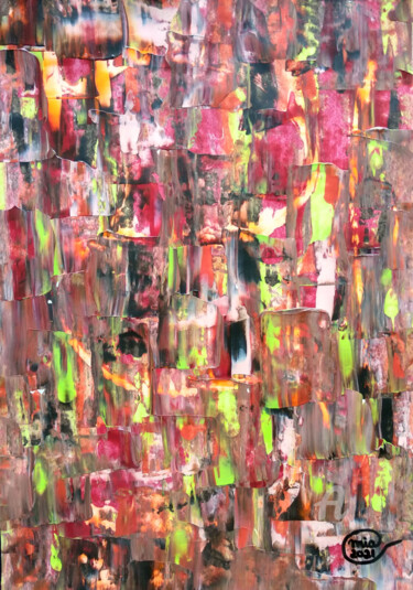 Painting titled "Pollock Inspired Co…" by Mia Phlor, Original Artwork, Acrylic