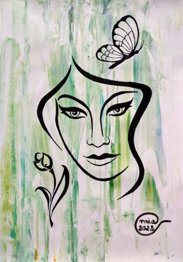 Malerei mit dem Titel "Believe & Imagine C…" von Mia Phlor, Original-Kunstwerk, Acryl