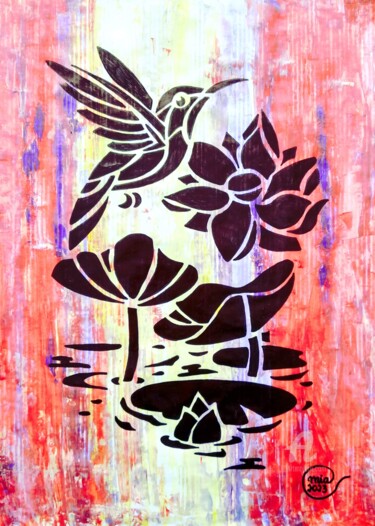 Картина под названием "Believe & Imagine C…" - Mia Phlor, Подлинное произведение искусства, Акрил