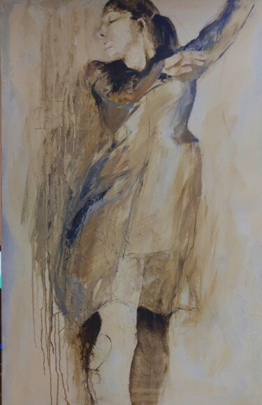 Malerei mit dem Titel "a dancing star" von Mia Van Hoofstat, Original-Kunstwerk, Öl Auf Keilrahmen aus Holz montiert