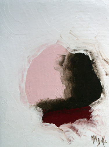 Malerei mit dem Titel "Dans la neige" von Mia Doma, Original-Kunstwerk, Öl