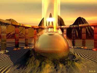 Digital Arts titled "temple" by Mia Doma, Original Artwork