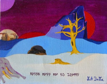 Peinture intitulée "LES SOLEILS DE SANG" par Mia Doma, Œuvre d'art originale, Huile