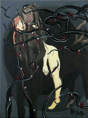 Painting titled "EU" by Mia Doma, Original Artwork, Oil