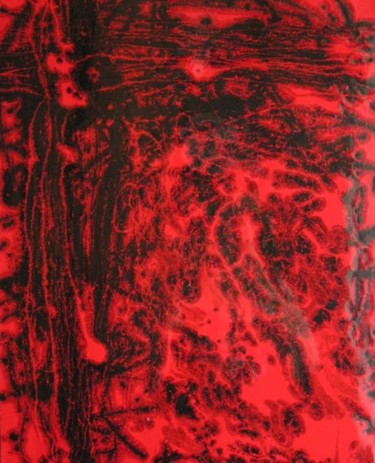 Peinture intitulée "enfer rouge" par Chrystel Mialet, Œuvre d'art originale