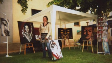 Peinture intitulée "L'Art sur Place dan…" par Chrystel Mialet, Œuvre d'art originale
