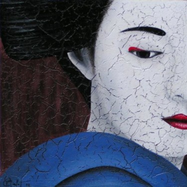 Peinture intitulée "geisha" par Chrystel Mialet, Œuvre d'art originale