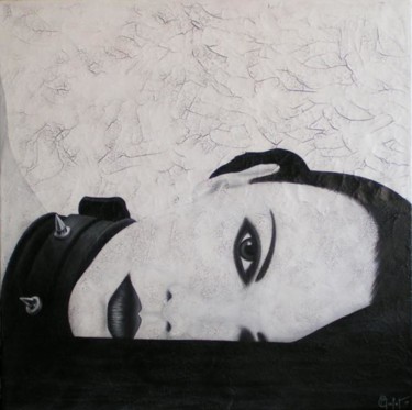 Peinture intitulée "Noir..." par Chrystel Mialet, Œuvre d'art originale