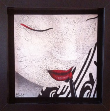 Peinture intitulée "naissance de geisha" par Chrystel Mialet, Œuvre d'art originale