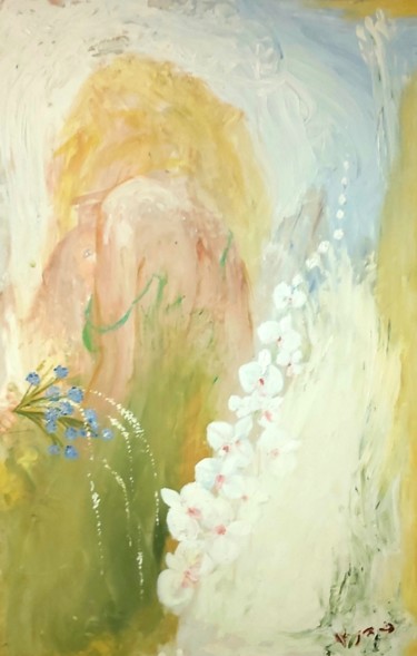 Malerei mit dem Titel "Mutter und Tochter,…" von Tatiana Kouzminskaia, Original-Kunstwerk, Öl