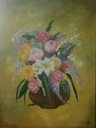 Malerei mit dem Titel "Lilie. Öl auf Leinw…" von Tatiana Kouzminskaia, Original-Kunstwerk, Öl