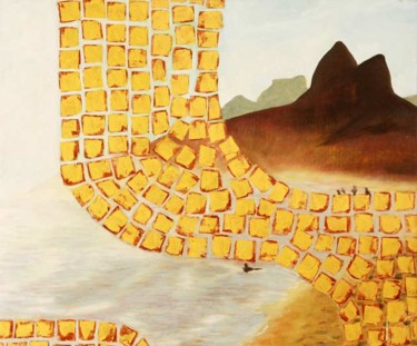 Peinture intitulée "Pedras 1" par Mica Barbot, Œuvre d'art originale, Huile