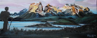 Painting titled "Patagonia" by Micaela Zannoni, Original Artwork, Oil