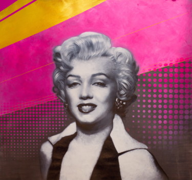 Malerei mit dem Titel "Warhol's Marilyn Mo…" von Michael Andrew Law, Original-Kunstwerk, Acryl