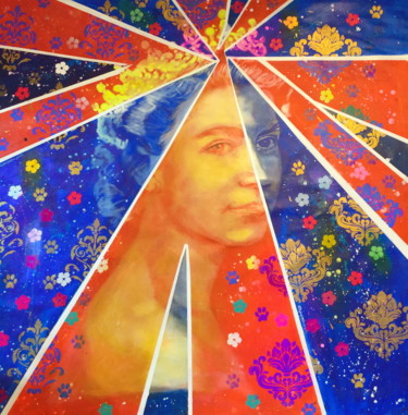 Pintura intitulada "God save the Queen" por Michael Andrew Law, Obras de arte originais, Acrílico