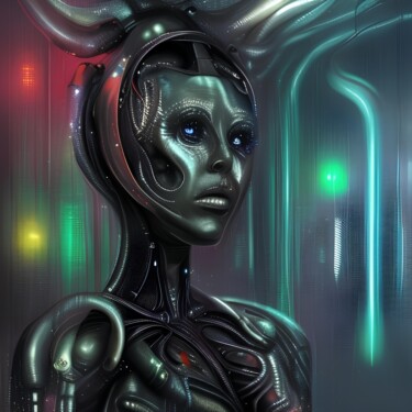 Digital Arts titled "Robot 555777229" by Michael C Bertsch, Original Artwork, 2D Digital Work
