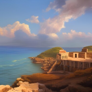 Artes digitais intitulada "Greek islands 00000…" por Michael C Bertsch, Obras de arte originais, Trabalho Digital 2D