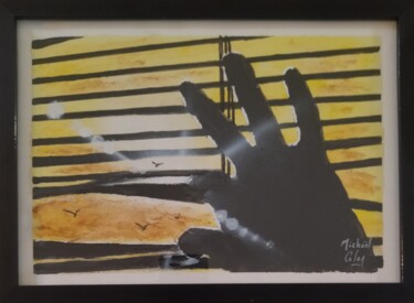 Peinture intitulée "Par la fenêtre" par Michael Calon, Œuvre d'art originale, Acrylique