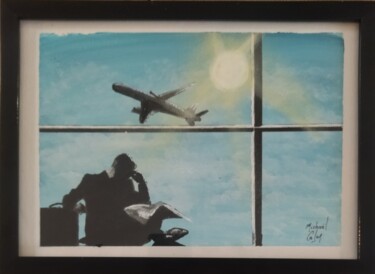 Pintura titulada "En escale" por Michael Calon, Obra de arte original, Acrílico