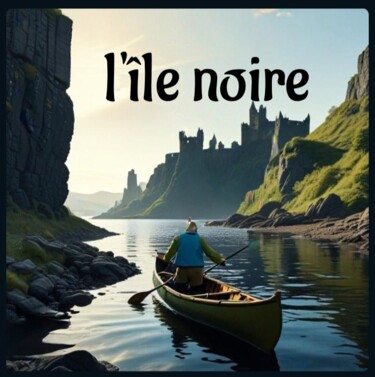 제목이 "Tintin l'île noire"인 디지털 아트 Michael Calon로, 원작, 2D 디지털 작업