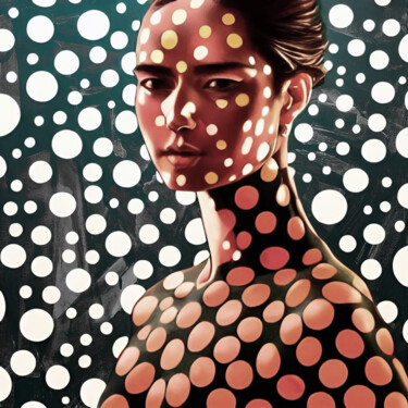 绘画 标题为“Polka Dots Fantasy4” 由Michael Cheung, 原创艺术品, 丙烯 安装在木质担架架上