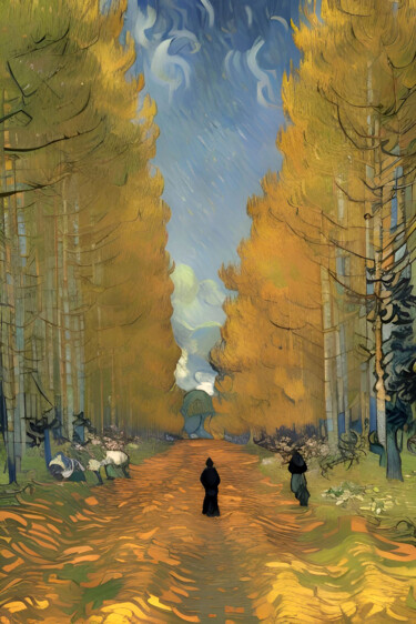 Malerei mit dem Titel "Bavarian Forest" von Michael Cheung, Original-Kunstwerk, Acryl
